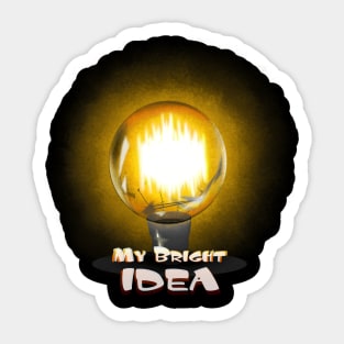 My bright idea transparent Sticker